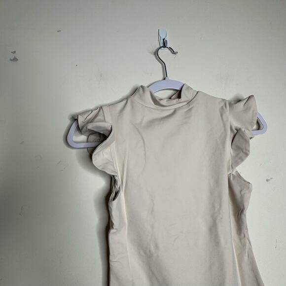 Susana Monaco Mock Neck Sleeve Top 9" in Blanched Almond NWT Size Small - Picture 5 of 9